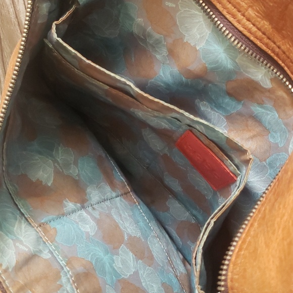 HOBO crossbody orange burnt distress leather bag - Picture 7 of 8